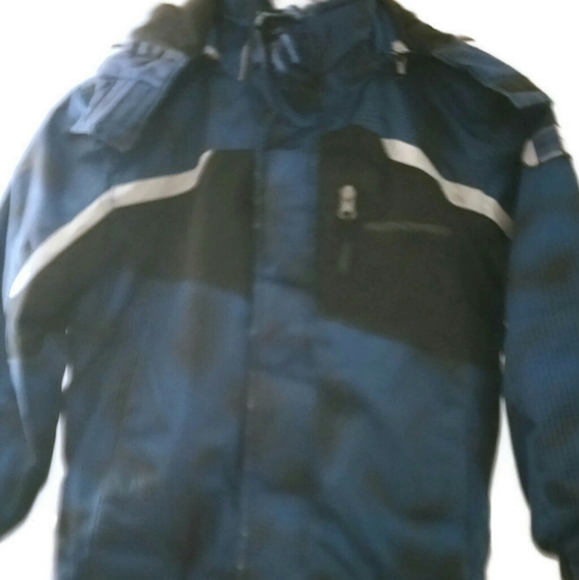BOYS Blue Heavy Winter Coat WEATHERPROOF Size 5/6 - Picture 2 of 9